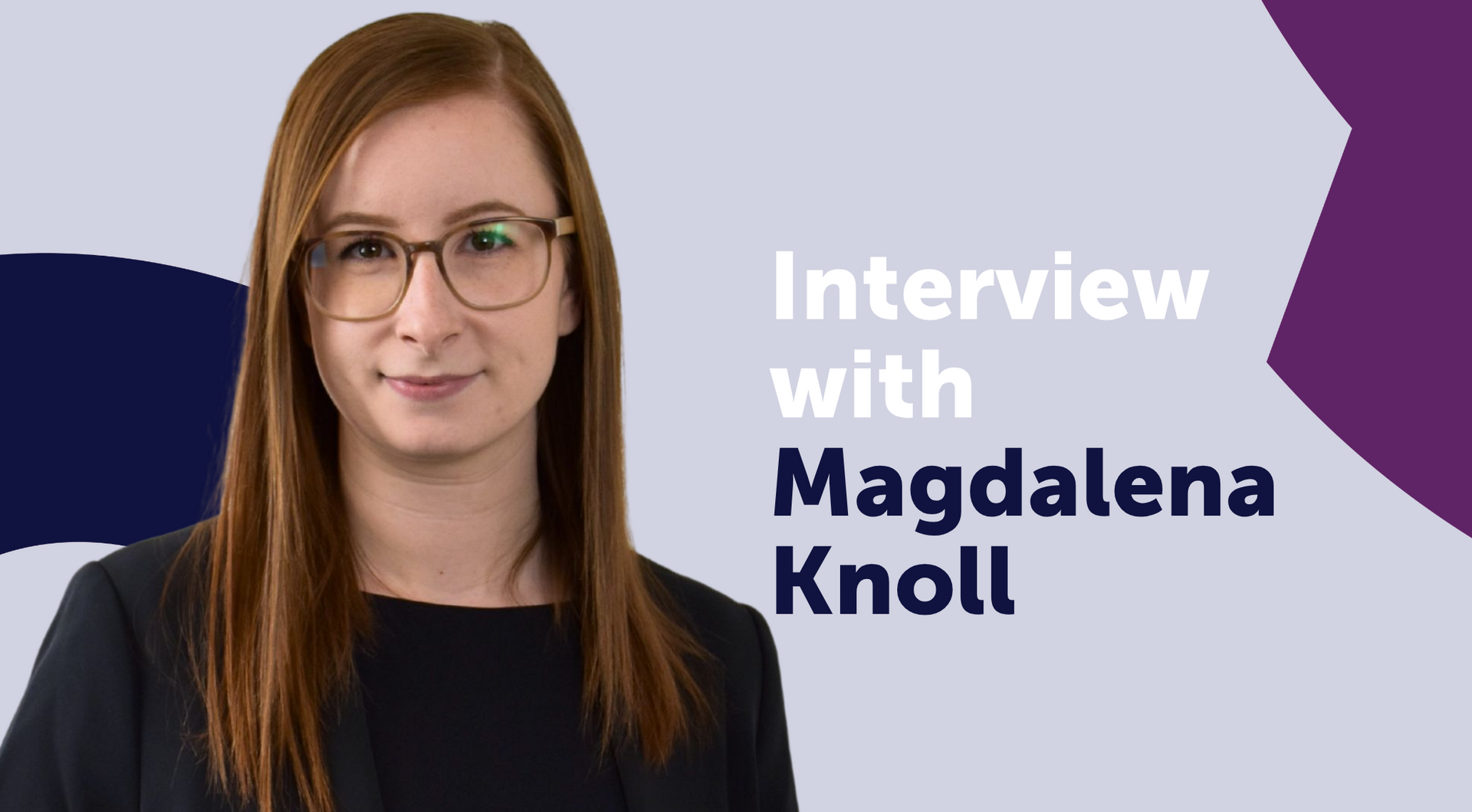 Woman in a black suit, interview with Magdalena Knoll